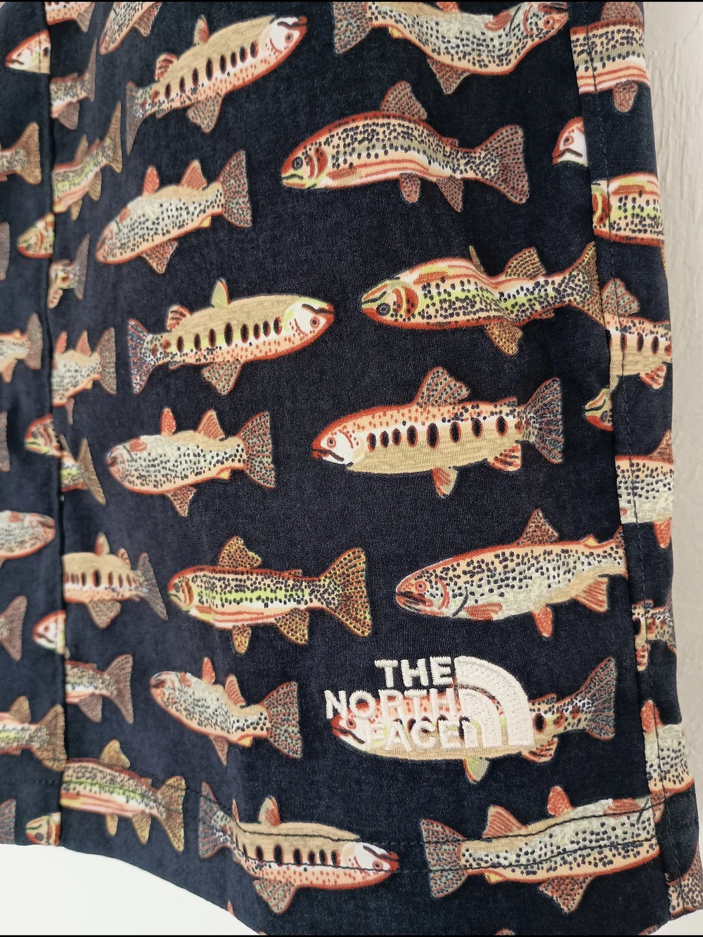 The North Face Class V Flash Dry Fish Print Water Mens Pull On Shorts